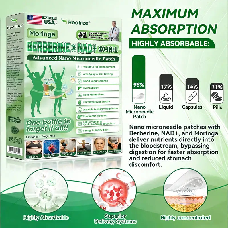 𝐎𝐟𝐟𝐢𝐜𝐢𝐚𝐥 𝐔𝐒 𝐒𝐭𝐨𝐫𝐞 🇺🇸  | 🧑‍⚕️ 𝐂𝐥𝐞𝐚𝐫𝐞𝐧𝐚® Moringa · Berberine × NAD+ 𝟏𝟎-𝐢𝐧-𝟏 𝐀𝐝𝐯𝐚𝐧𝐜𝐞𝐝 𝐍𝐚𝐧𝐨 𝐌𝐢𝐜𝐫𝐨𝐧𝐞𝐞𝐝𝐥𝐞 𝐏𝐚𝐭𝐜𝐡 — 𝐎𝐧𝐜𝐞 𝐃𝐚𝐢𝐥𝐲, 𝐕𝐢𝐬𝐢𝐛𝐥𝐞 𝐑𝐞𝐬𝐮𝐥𝐭𝐬 𝐢𝐧 𝟕 𝐃𝐚𝐲𝐬