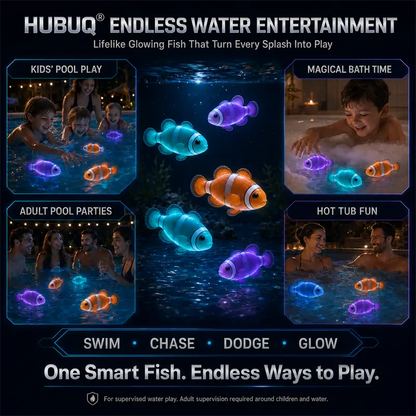 HUBUQ® Glow-in-the-dark electronic pet fish🐟️