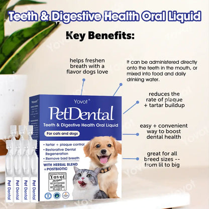[Official USA Store] 𝐘𝐨𝐯𝐨𝐭® 𝐏𝐞𝐭 𝐃𝐞𝐧𝐭𝐚𝐥 & 𝐃𝐢𝐠𝐞𝐬𝐭𝐢𝐯𝐞 𝐇𝐞𝐚𝐥𝐭𝐡 𝐎𝐫𝐚𝐥 𝐒𝐨𝐥𝐮𝐭𝐢𝐨𝐧 – Freshen Breath, Remove Tartar & Promote gum regeneration, stabilize teeth (for Cats & Dogs)  – Save 80% Today!