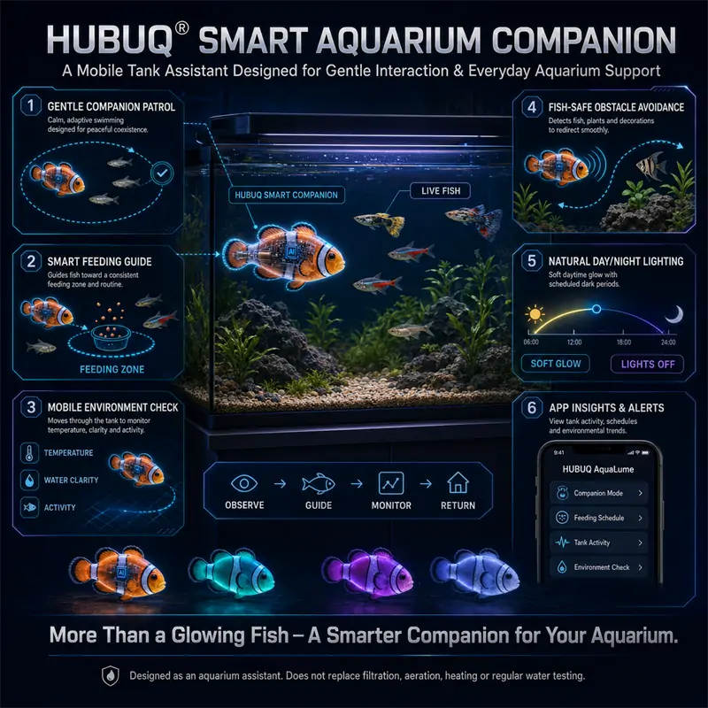 HUBUQ® Glow-in-the-dark electronic pet fish🐟️
