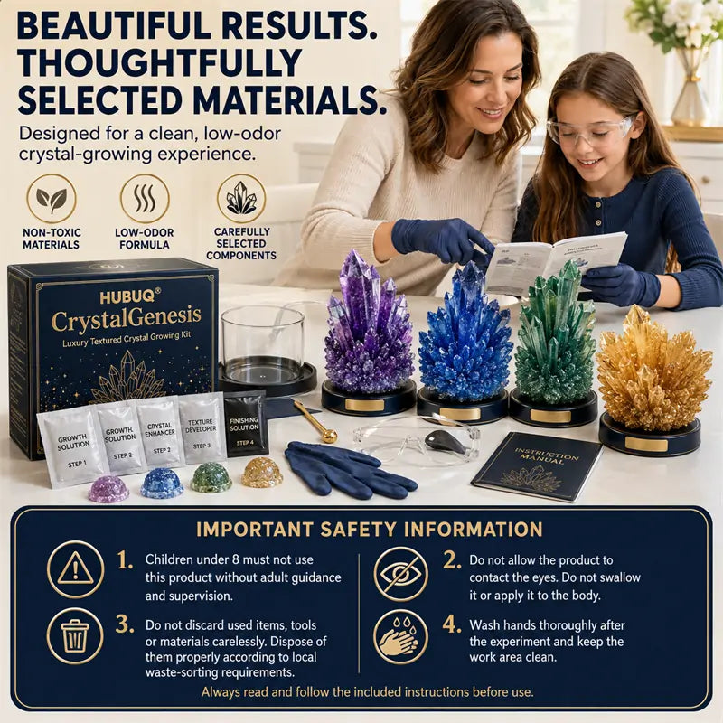 Save 50% by ordering today丨HUBUQ® CrystalGenesis — Luxury Textured Crystal Growing Kit💎