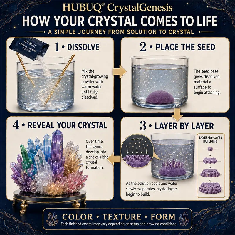 Save 50% by ordering today丨HUBUQ® CrystalGenesis — Luxury Textured Crystal Growing Kit💎