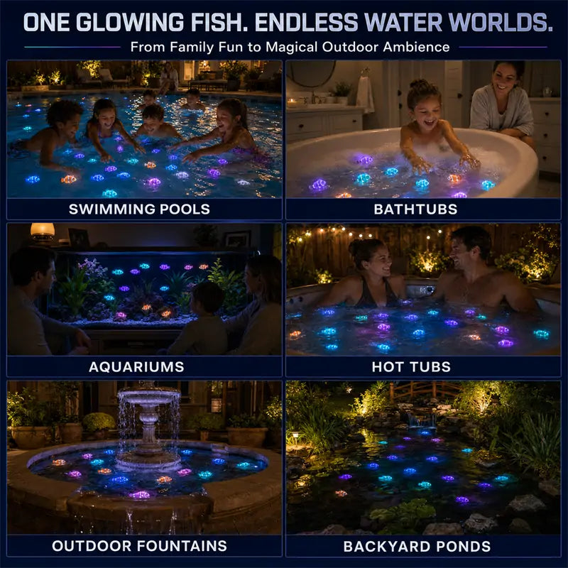 HUBUQ® Glow-in-the-dark electronic pet fish🐟️