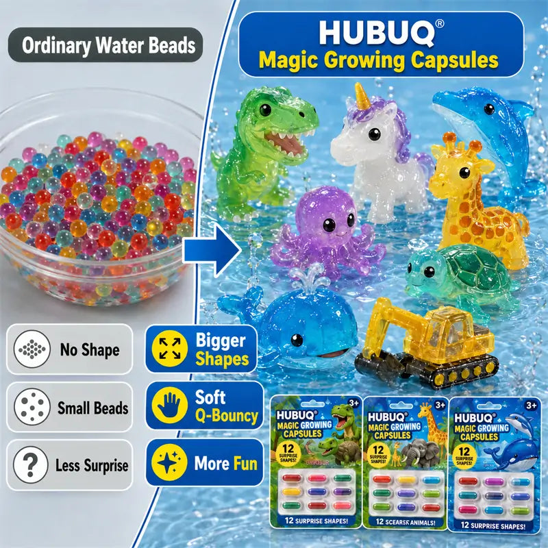 Save 50% by Ordering Today丨HUBUQ® Grow-in-Water Animal Capsules – Watch Them Expand Into Soft Animal Shapes 💧
