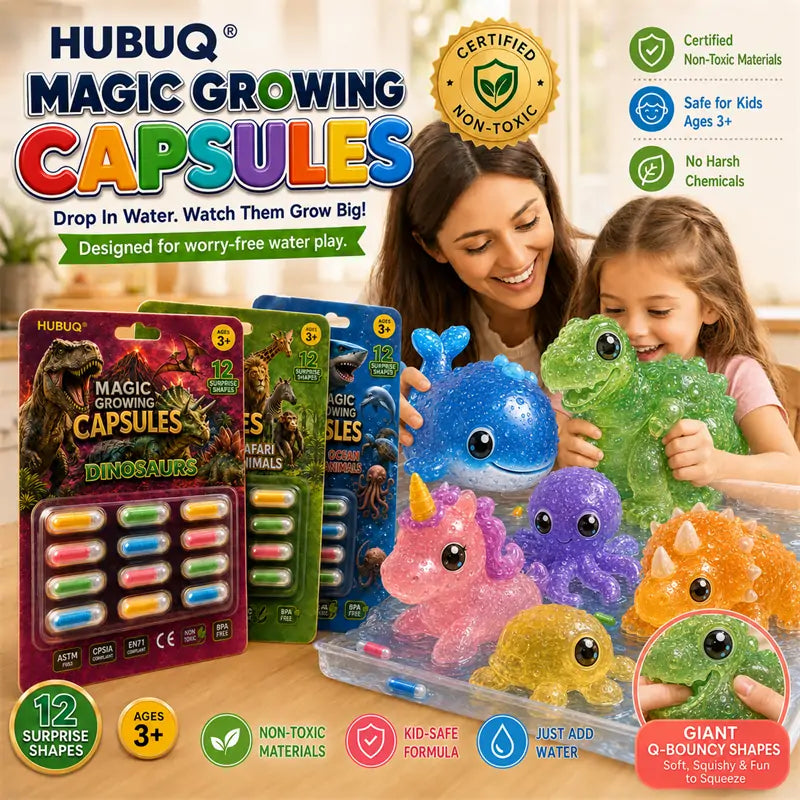 Save 50% by Ordering Today丨HUBUQ® Grow-in-Water Animal Capsules – Watch Them Expand Into Soft Animal Shapes 💧